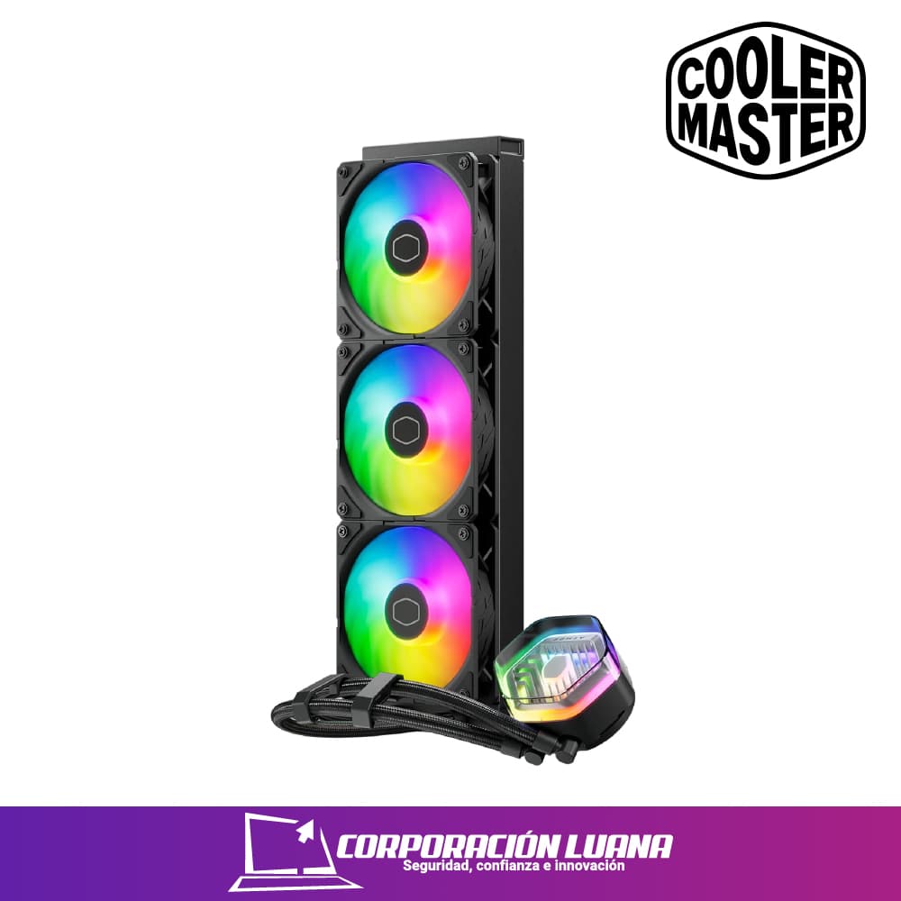 Imagen de REFRIGERACION LIQUIDA COOLER MASTER MASTERLIQUID 360 ATMOS ( MLX-D36M-A25PZ-R1 ) ARGB | AMD-INTEL