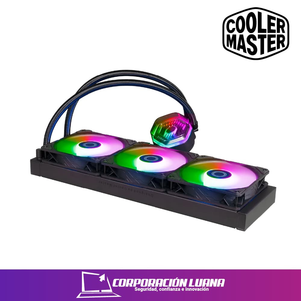 Imagen de REFRIGERACION LIQUIDA COOLER MASTER MASTERLIQUID 360 ATMOS ( MLX-D36M-A25PZ-R1 ) ARGB | AMD-INTEL