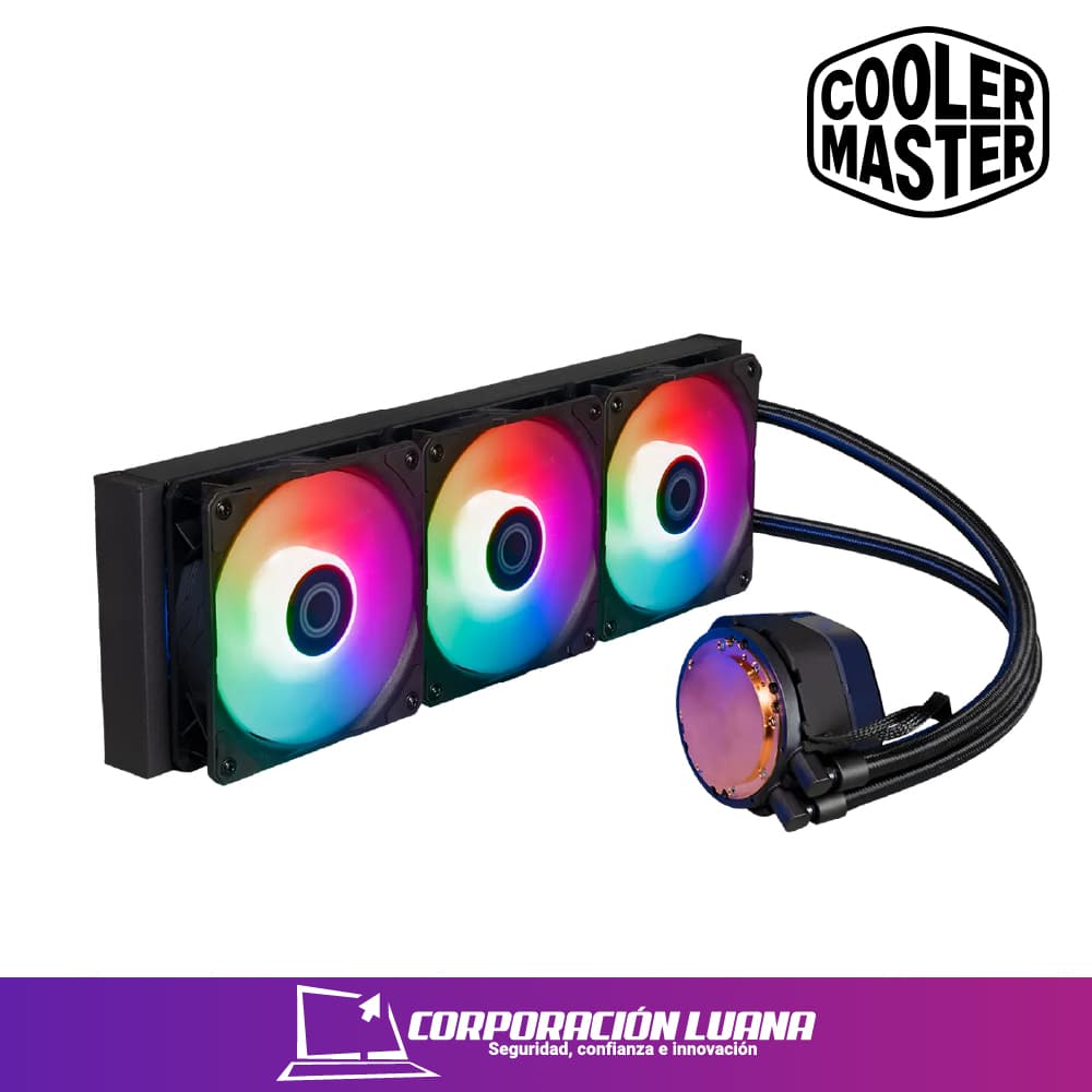Imagen de REFRIGERACION LIQUIDA COOLER MASTER MASTERLIQUID 360 ATMOS ( MLX-D36M-A25PZ-R1 ) ARGB | AMD-INTEL