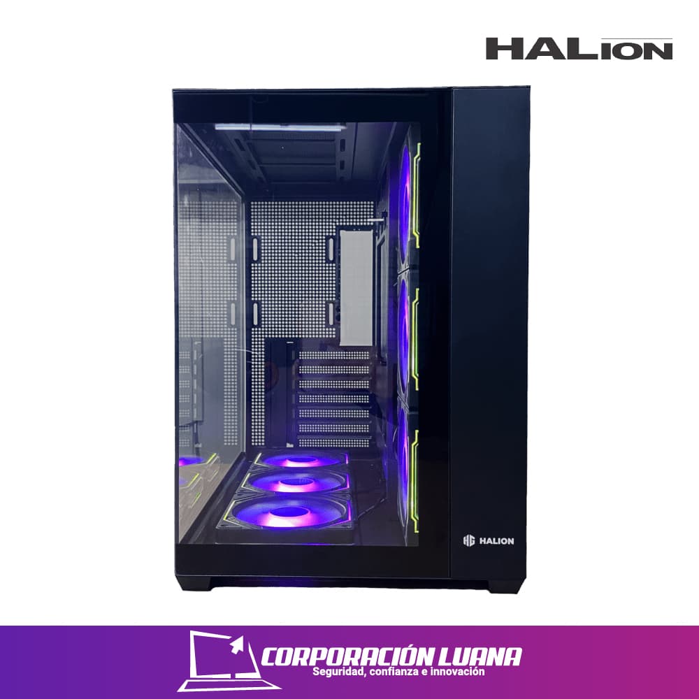 Foto del producto CASE GAMER HALION FISH TANK C708 ( C708 ) VIDRIO TEMPLADO | 6 LED-ARGB