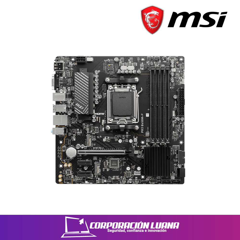 Imagen de MOTHERBOARD MSI PRO B650M-P ( PRO-B650M-P ) DDR5 | AM5