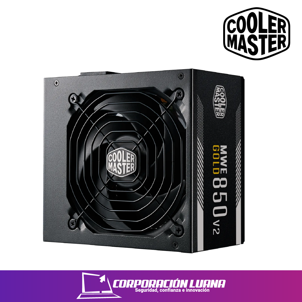 Foto del producto FUENTE DE  PODER COOLER MASTER MWE GOLD V2 FM 850W 12VHPWR A/US (MPE-8501-AFAAG-3U2)  ATX 3.0 PCI 5.0