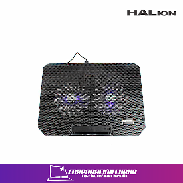COOLER PARA NOTEBOOK HA-82 CYBERCOOL 2×12 LED AZUL
