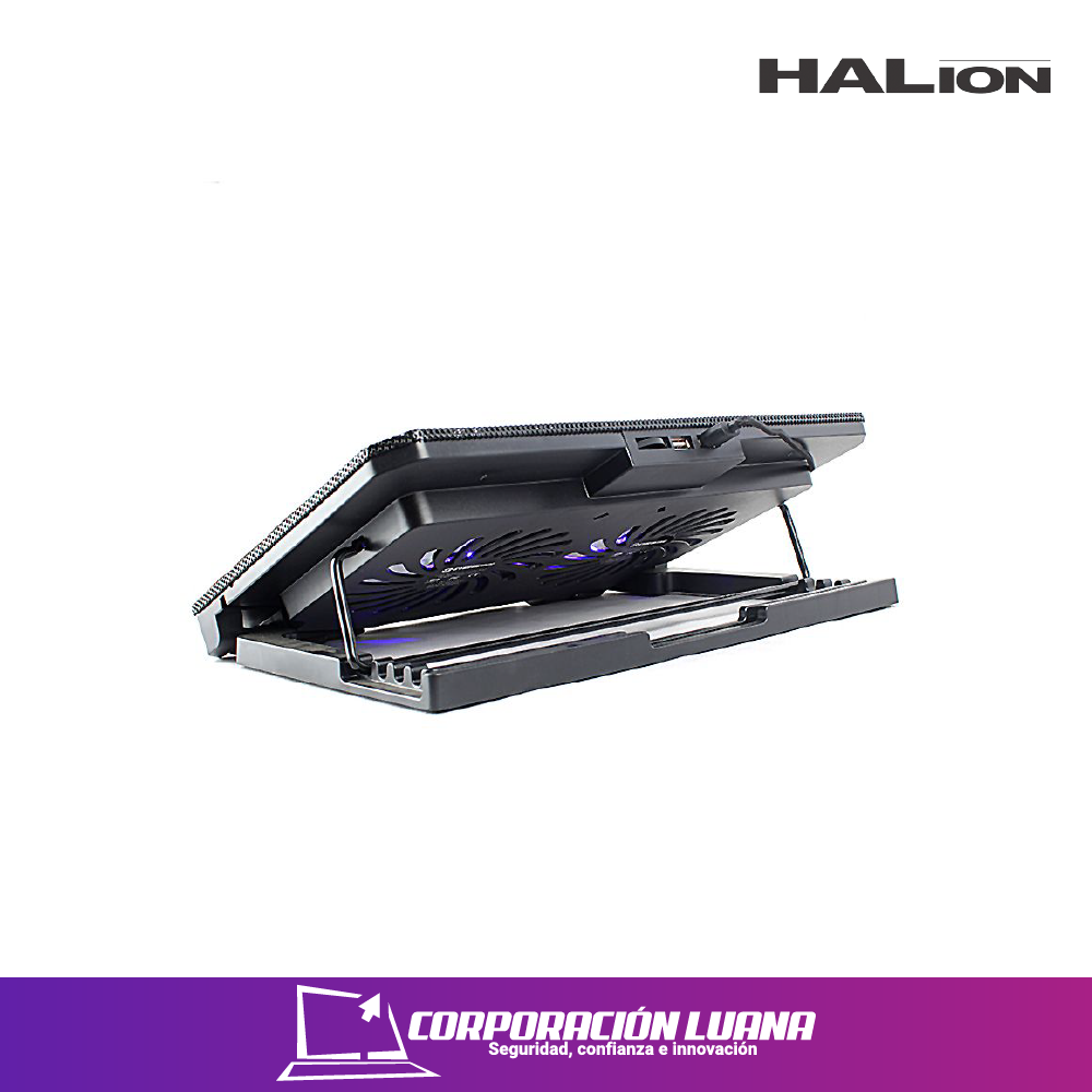 Imagen de COOLER PARA NOTEBOOK HA-82 CYBERCOOL 2×12 LED AZUL