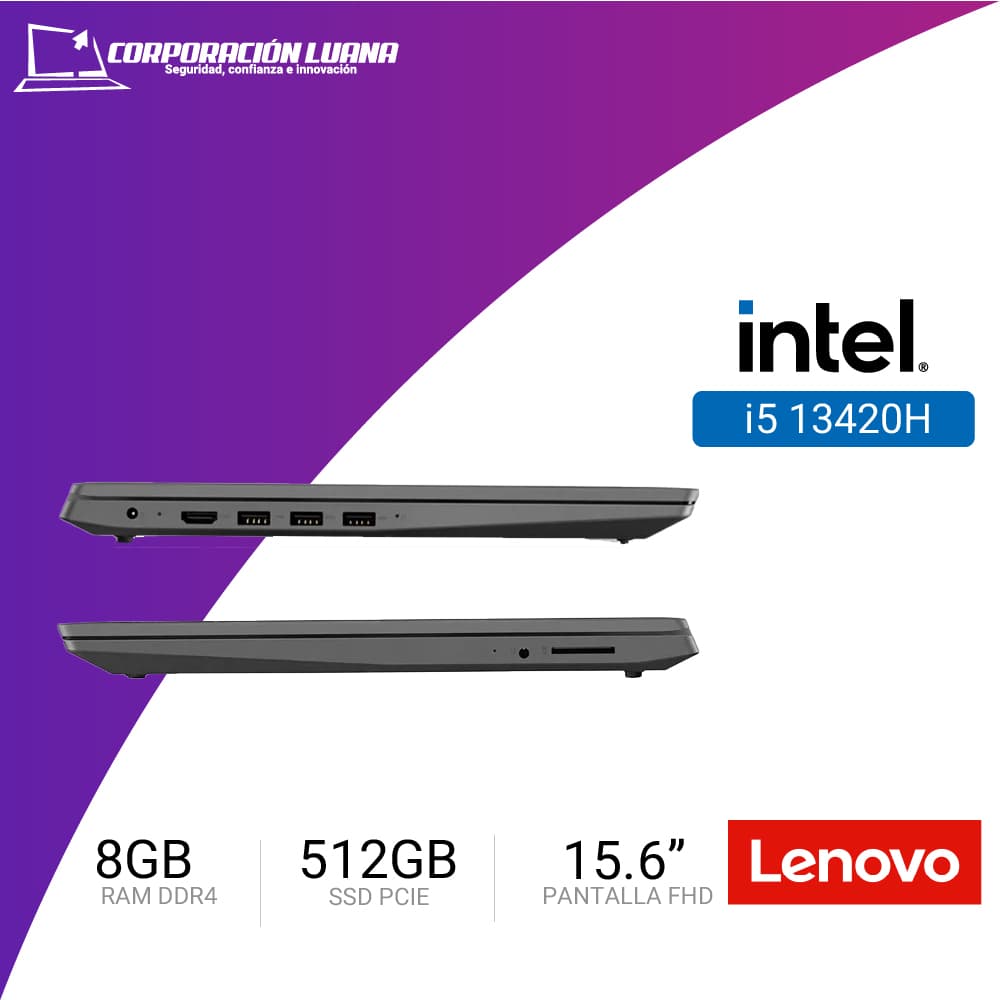 Imagen de LAPTOP LENOVO V15 G4 INTEL I5 13420H ( V15 G4 IRU ) RAM 8GB | SSD 512 | 15.6" FHD | GRAFICA INTEGRADA | FREE OS