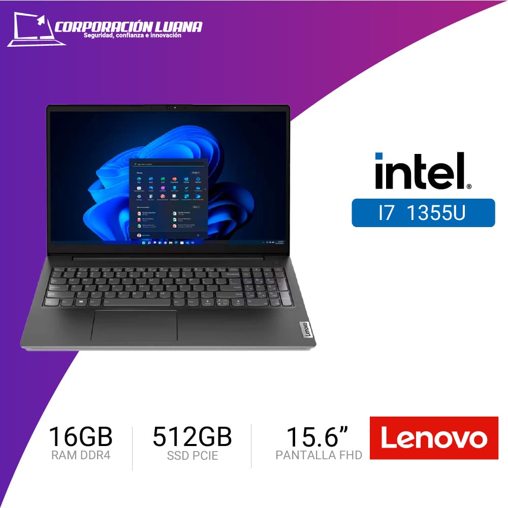 Foto del producto LAPTOP LENOVO V15 G4 INTEL I7 1355U ( V15 G4 IRU I7 ) RAM 16GB | SSD 512GB | 15.6" FHD | GRAFICA INTEGRADA | FREE OS