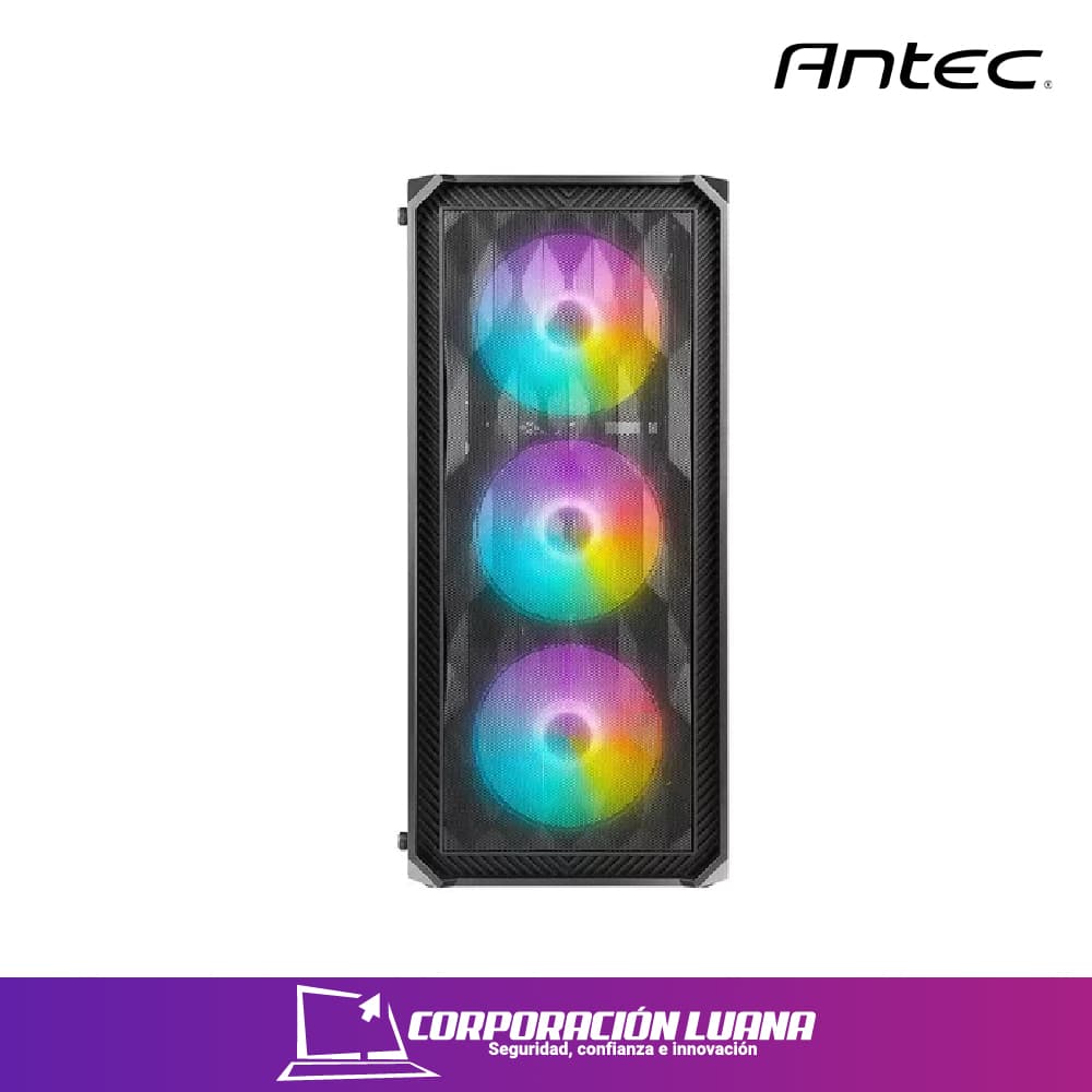 Imagen de CASE ANTEC NX292 ( 0-761345-81006-7 ) S/FUENTE | X3 FAN RGB | X1 FAN NEGRO | NEGRO