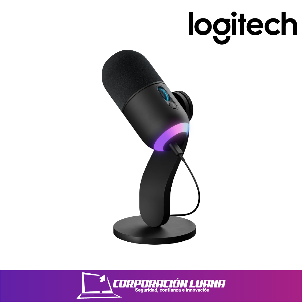 Foto del producto MICROFONO LOGITECH YETI GX SUPERCARDIOID USB P/STREAMING RGB LIGHTSYNC BLACK ( 988-000568 )