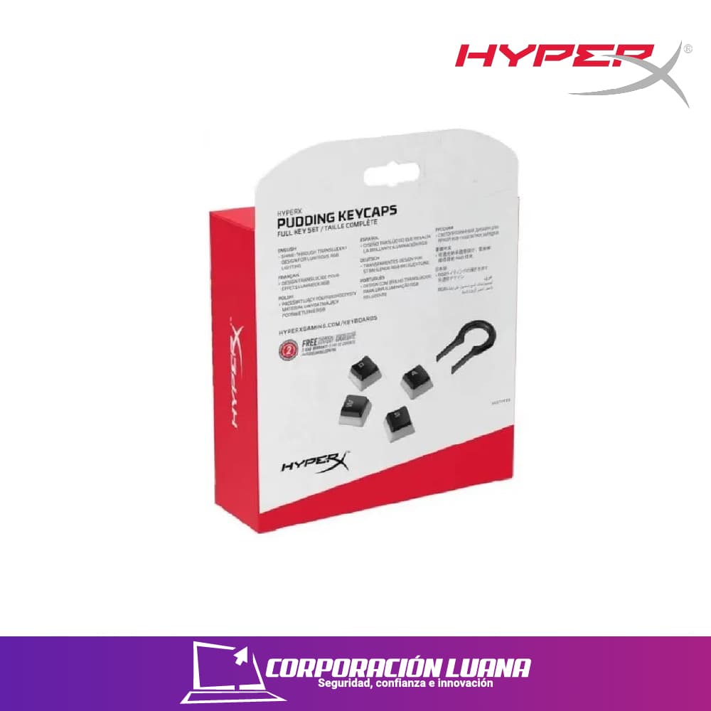 Imagen de TECLAS PUDDING KEYCAPS HYPERX ( 4P5P4A2#AC4 ) PARA TECLADOS MECANICOS