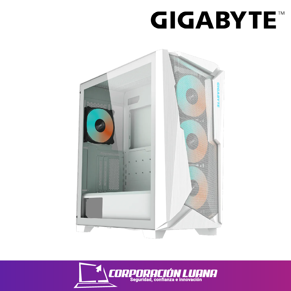 Foto del producto CASE GIGABYTE C301 GLASS ( GB-C301GW TYPE-C ) S/FUENTE | BLANCO | X4 FAN | ARGB | TYPE-C