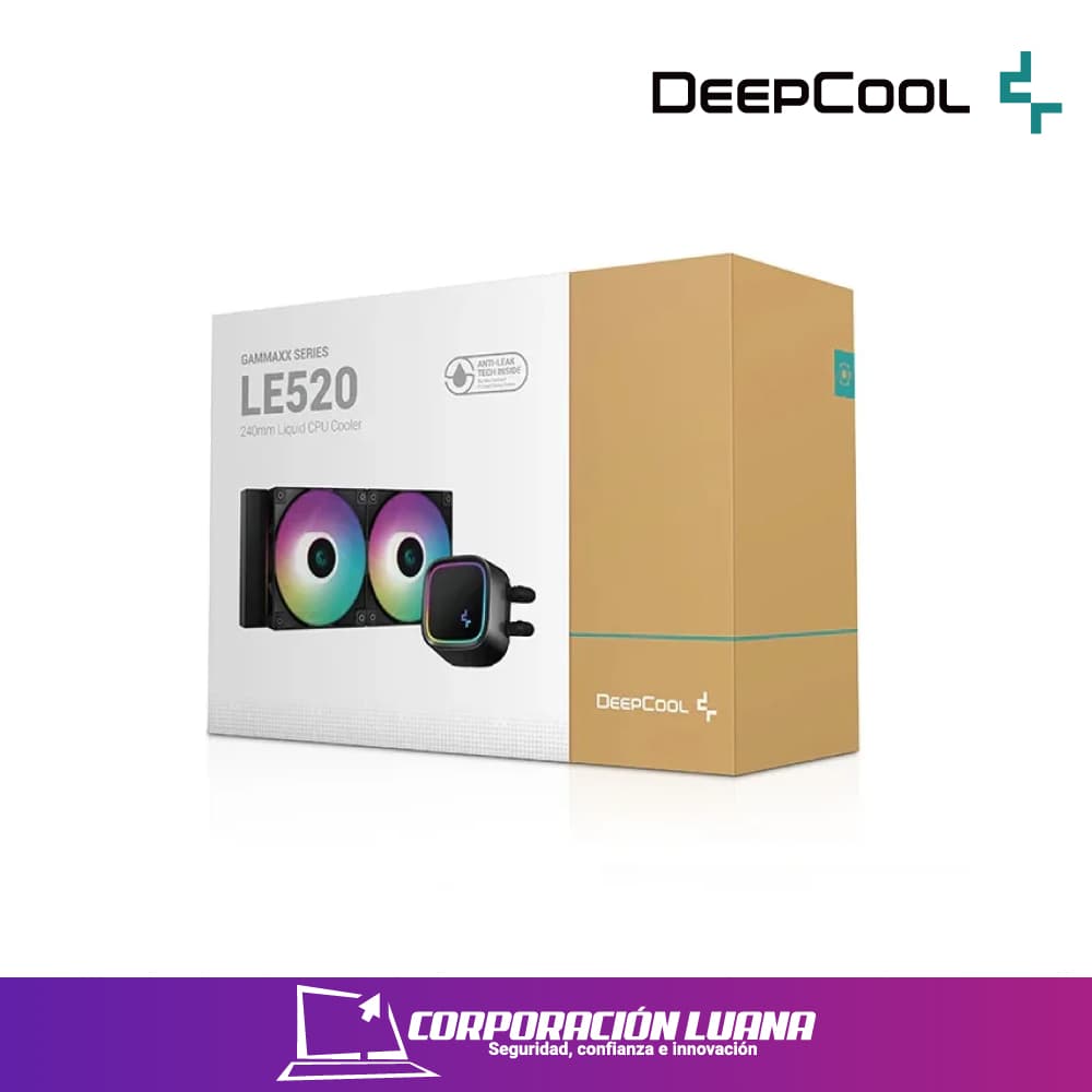 Foto del producto REFRIGERACION LIQUIDA DEEP COOL LE520 BLACK ARGB ( R-LE520-BKAMMN-G-1 ) X2 FAN | AMD/INTEL | LED RGB