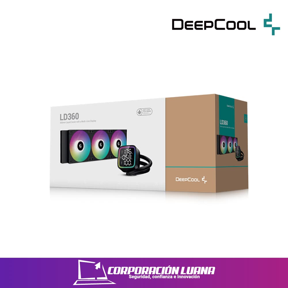Foto del producto REFRIGERACION LIQUIDA DEEP COOL LD360 ( R-LD360-BKMSN-G-1 ) X3 FAN | AMD/INTEL | PANTALLA - LED RGB