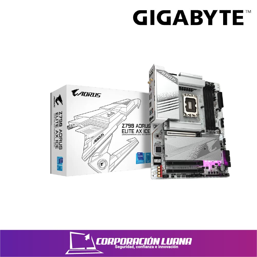 Foto del producto MOTHERBOARD GIGABYTE Z790 A ELITE AX ICE ( Z790-A-ELITE-AX-ICE ) DDR5 | WIFI | LGA1700