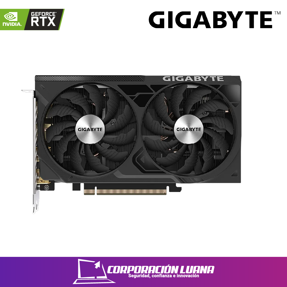 Imagen de TARJETA DE VIDEO GIGABYTE 4060 TI WINDFORCE ( GV-N406TW2OC-8GD ) 8GB - GDDRX6 | X2 FAN | 2 DP - 2 HDMI