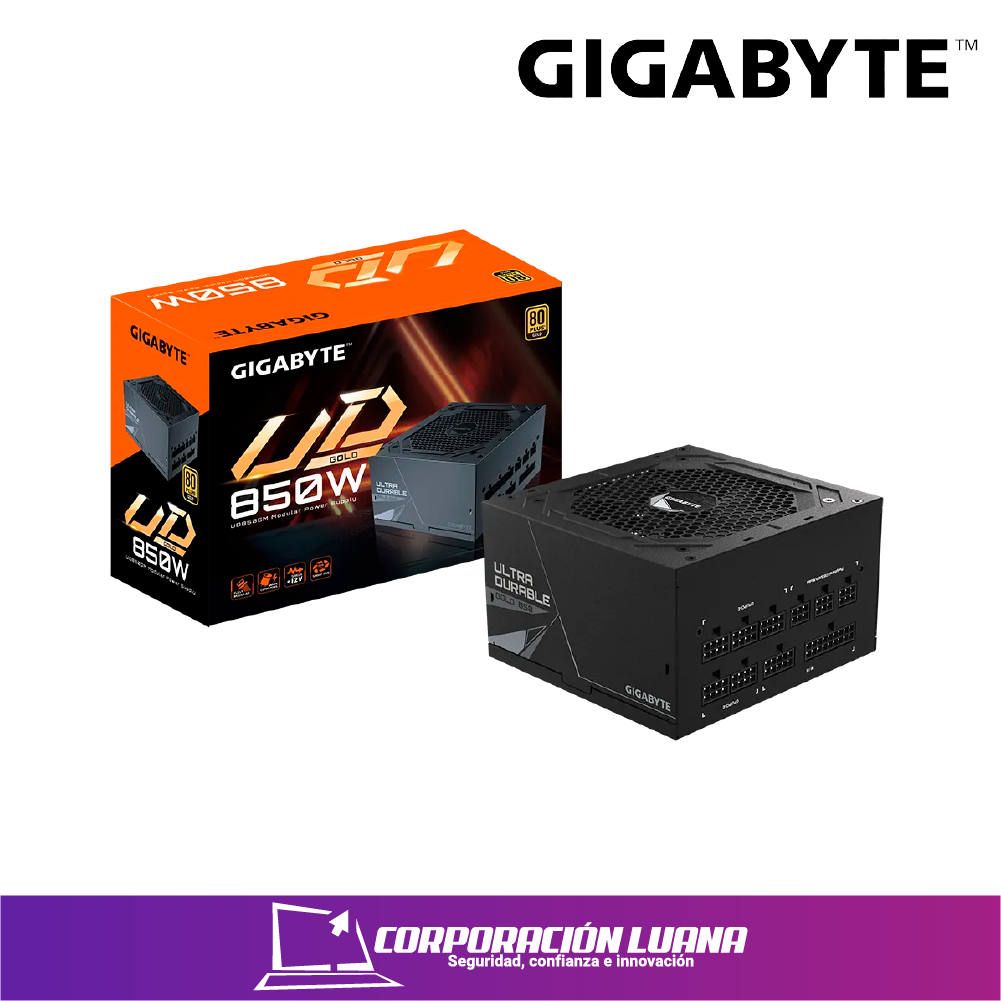 Foto del producto FUENTE DE PODER GIGABYTE UD 850W ( GP-UD850GM P5 ) 80 PLUS GOLD | FULL MODULAR