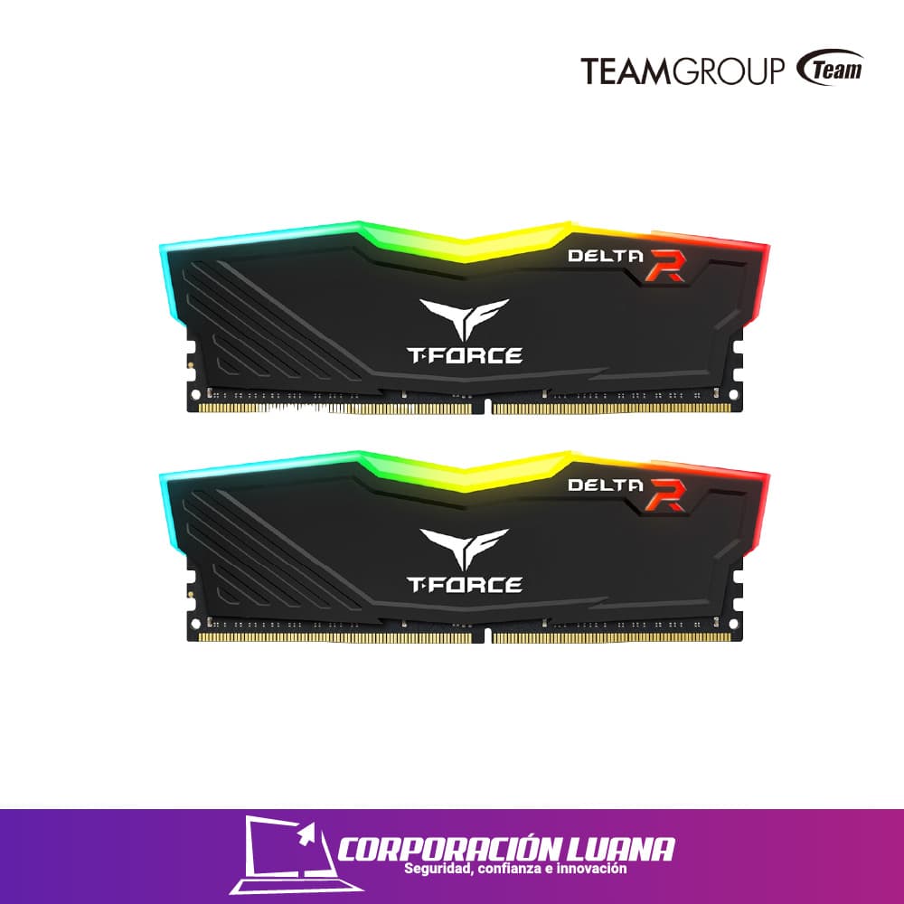 Imagen de MEMORIA RAM TEAMGROUP T-FORCE DELTA 16GB 3000 MHZ ( TF3D416G3000HC16C01 ) DDR4 | LED RGB
