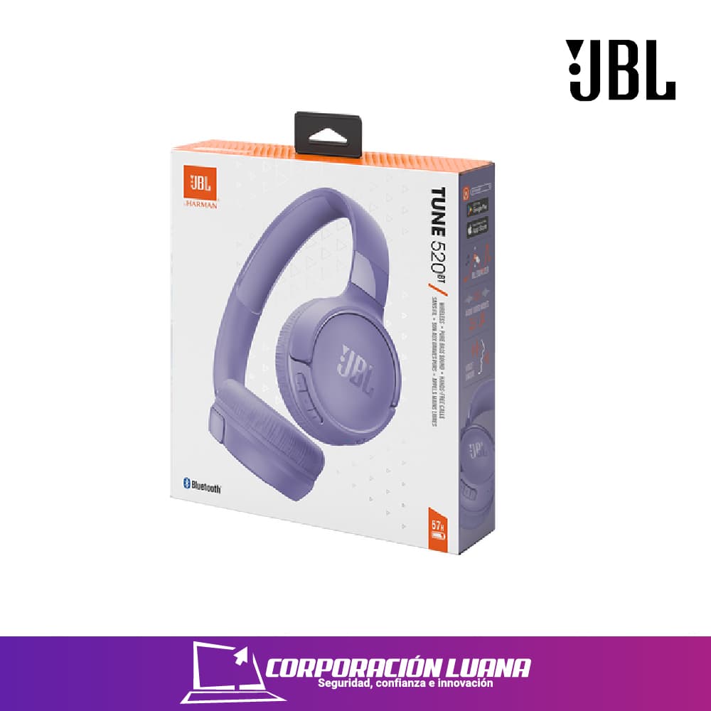 Imagen de AUDIFONOS JBL TUNE 520BT ( JBLT520BTPURAM ) ON EAR PURPURA
