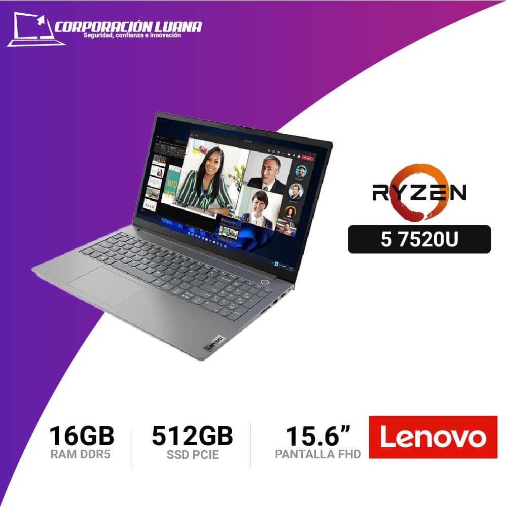 Imagen de LAPTOP LENOVO V15 G4 AMD RYZEN 5 7520U ( 82YU00XYLM ) RAM 16GB | SSD 512GB | 15.6 FHD | FREEOS