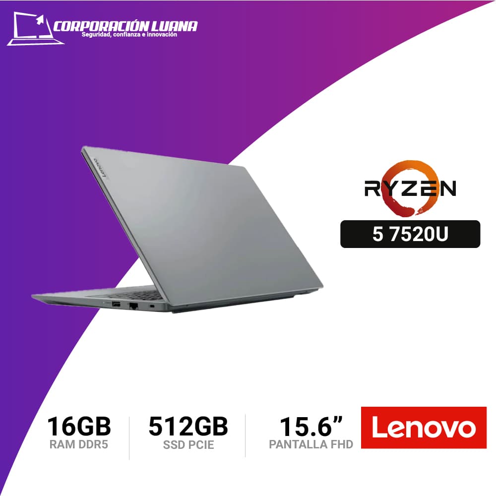 Imagen de LAPTOP LENOVO V15 G4 AMD RYZEN 5 7520U ( 82YU00XYLM ) RAM 16GB | SSD 512GB | 15.6 FHD | FREEOS