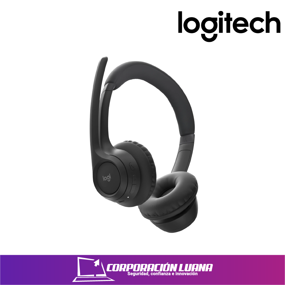 Imagen de AUDIFONOS LOGITECH ZONE 300 ( 981-001406 ) NEGRO | BT | 20 HORAS