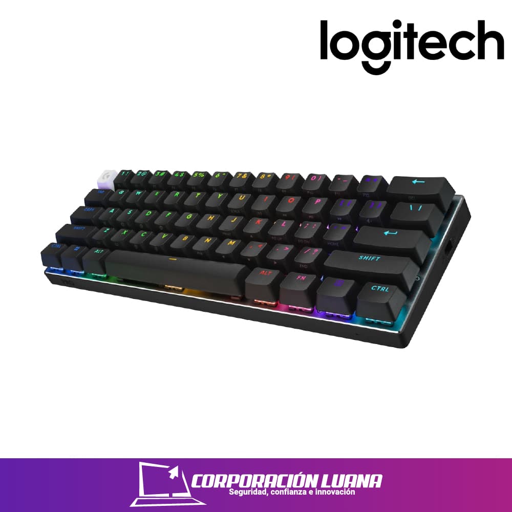 Foto del producto TECLADO MECANICO LOGITECH PRO X 60 ( 920-011902 ) NEGRO | SWITCH TACTIL | LED RGB