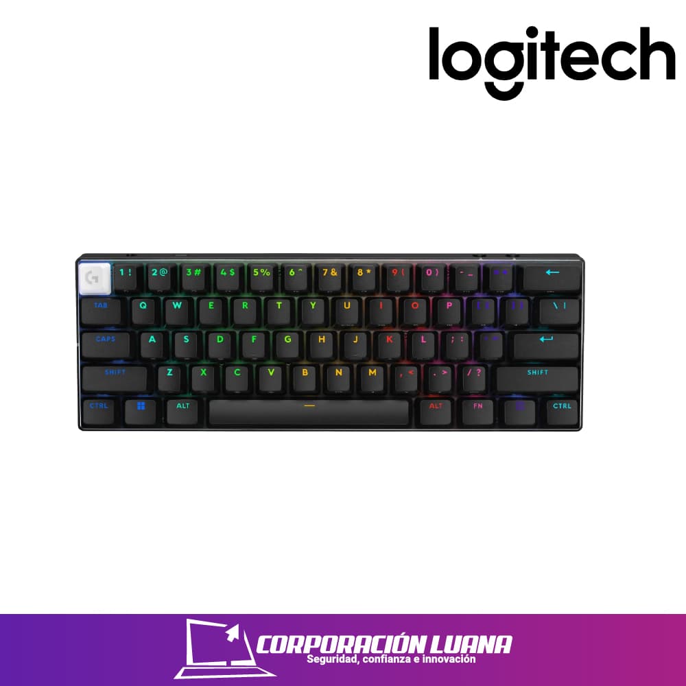Imagen de TECLADO MECANICO LOGITECH PRO X 60 ( 920-011902 ) NEGRO | SWITCH TACTIL | LED RGB