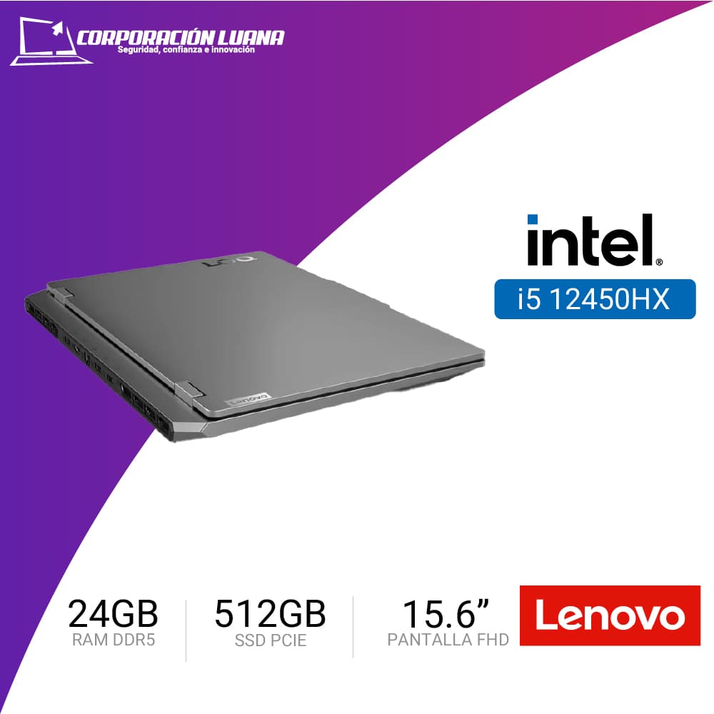 Imagen de LAPTOP LENOVO LOQ 15IAX9 15.6" FHD IPS, CORE I5-12450HX HASTA 4.4GHZ, 24GB DDR5-4800MHZ 512GB SSD M.2 4.0X4 NVME RTX 3050 (6GB GDDR6) /144HZ/G-SYNC
