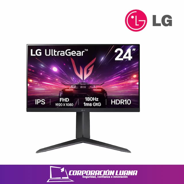 MONITOR LG GAMER 24" ( 24GS65F-B ) IPS | FHD - 180 HZ | HDMI - DP