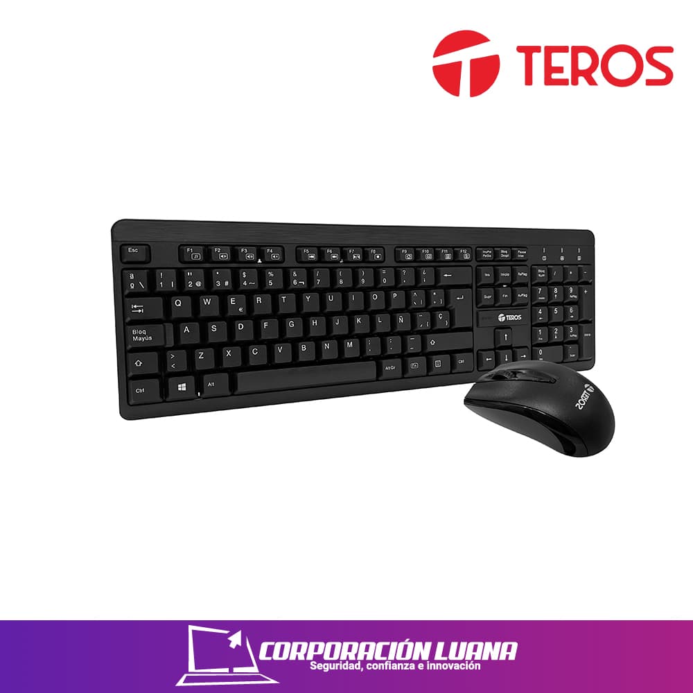 Foto del producto KIT INALAMBRICO MULTIMENDIA TECLADO + MOUSE TE4061N, 2.4GHZ, RECEPTOR NANO USB, NEGRO