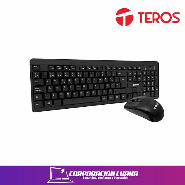 KIT INALAMBRICO MULTIMENDIA TECLADO + MOUSE TE4061N, 2.4GHZ, RECEPTOR NANO USB, NEGRO