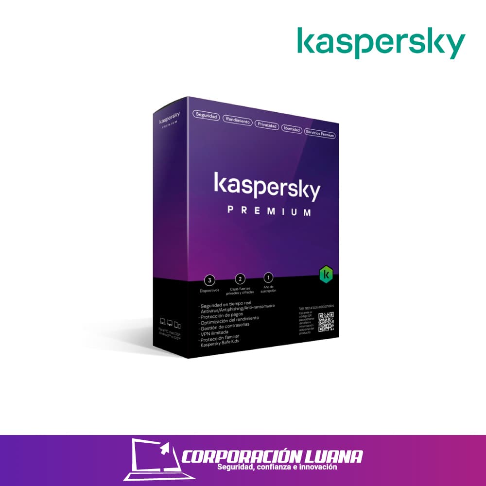 Foto del producto KASPERSKY PREMIUM EDITION PARA  3 DISPOSITIVOS KL1047D5CFS  LICENCIA DE 1 AÑO