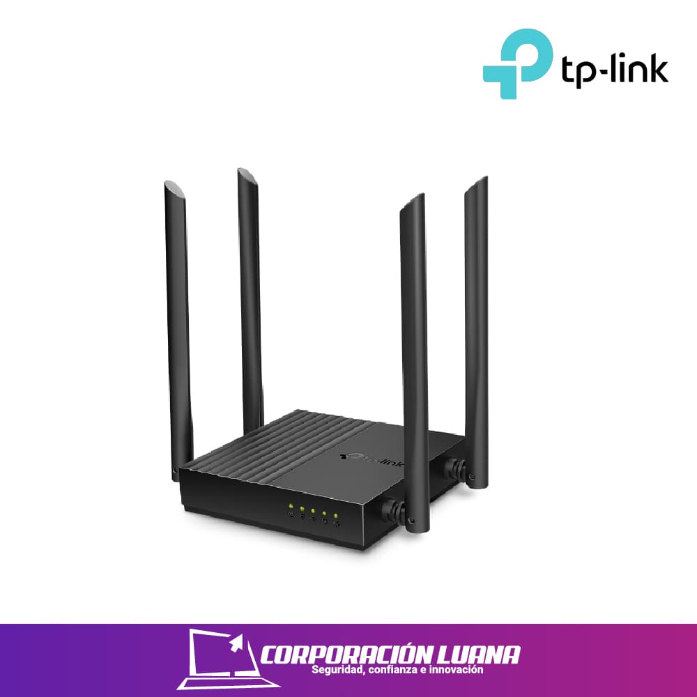 Imagen de ROUTER INALAMBRICO TP-LINK ARCHER C64 AC1200 DOBLE BANDA WIFI 4 ANTENAS 2.4 GHZ / 5GHZ PUERTOS LAN  GIGABITE