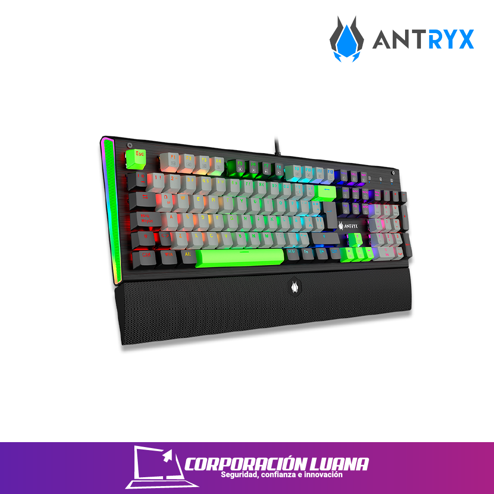 Foto del producto TECLADO MECANICO ANTRYX MK ZIGRA NEGRO & GRIS ( AMK-900KRE-SP )  SWITCH RED | RGB