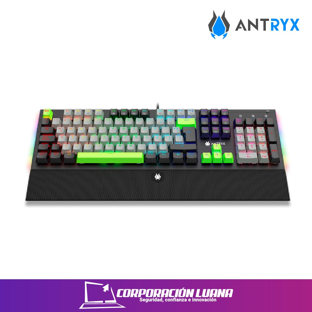 Imagen de TECLADO MECANICO ANTRYX MK ZIGRA NEGRO & GRIS ( AMK-900KRE-SP )  SWITCH RED | RGB
