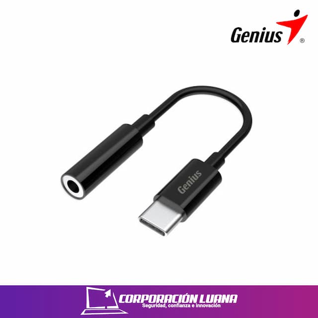 ADAPTADOR GENIUS ACC-C100 USB-C A 3.5MM BLACK (32590012400)
