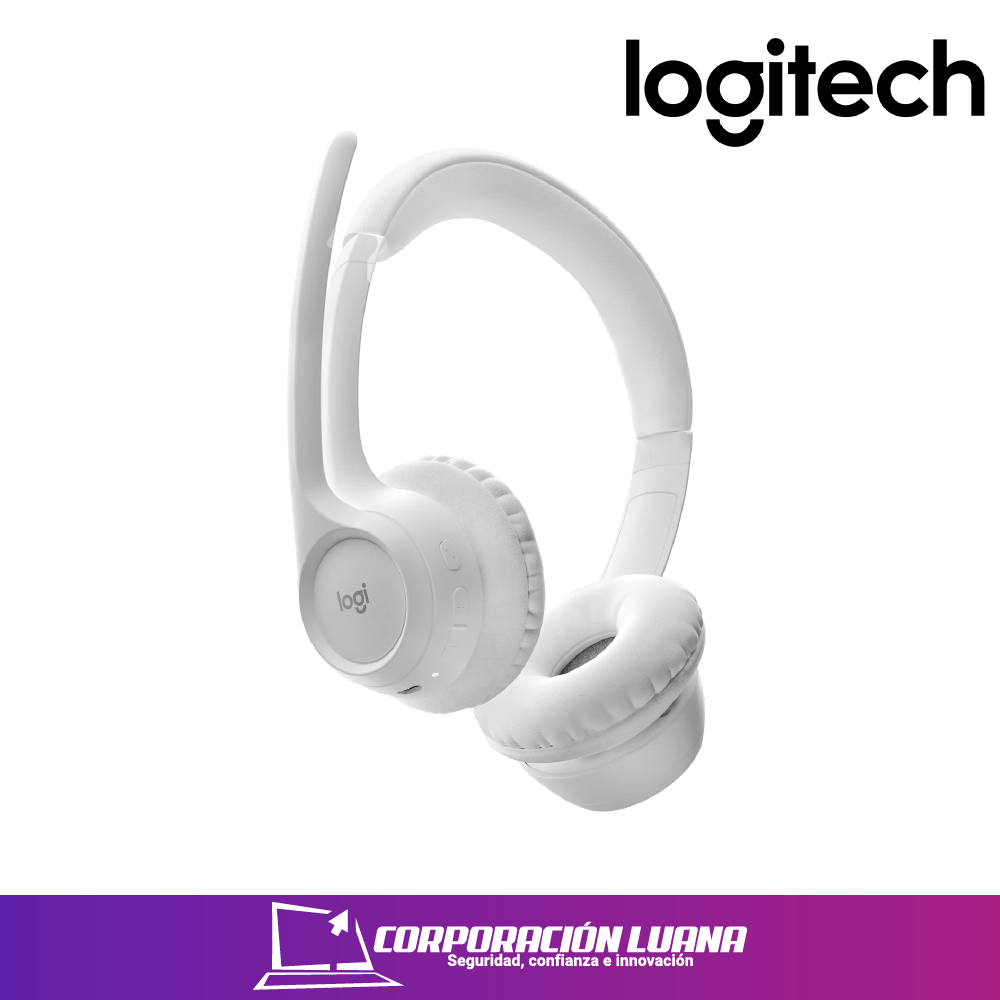 Imagen de AUDIFONOS LOGITECH ZONE 300 ( 981-001416 ) BLANCO | BLUETOOTH | 20 HORAS