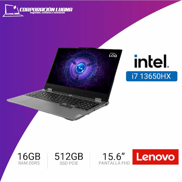 LAPTOP LENOVO LOQ INTEL CORE I7 13650HX ( 15IRX9 ) RAM 16GB DDR5 | SSD 512GB | RTX 4050 6GB DDR6 | FHD 15.6"