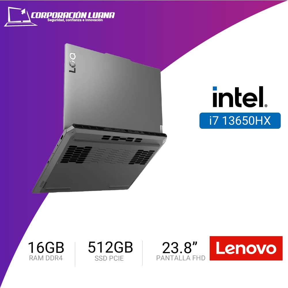 Imagen de LAPTOP LENOVO LOQ INTEL CORE I7 13650HX ( 15IRX9 ) RAM 16GB DDR5 | SSD 512GB | RTX 4050 6GB DDR6 | FHD 15.6"