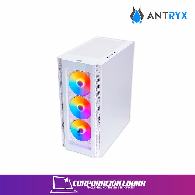 CASE ANTRYX RX-260 ( AC-RX260WFR ) S/ FUENTE | BLANCO | X4 FAN | LED FRGB