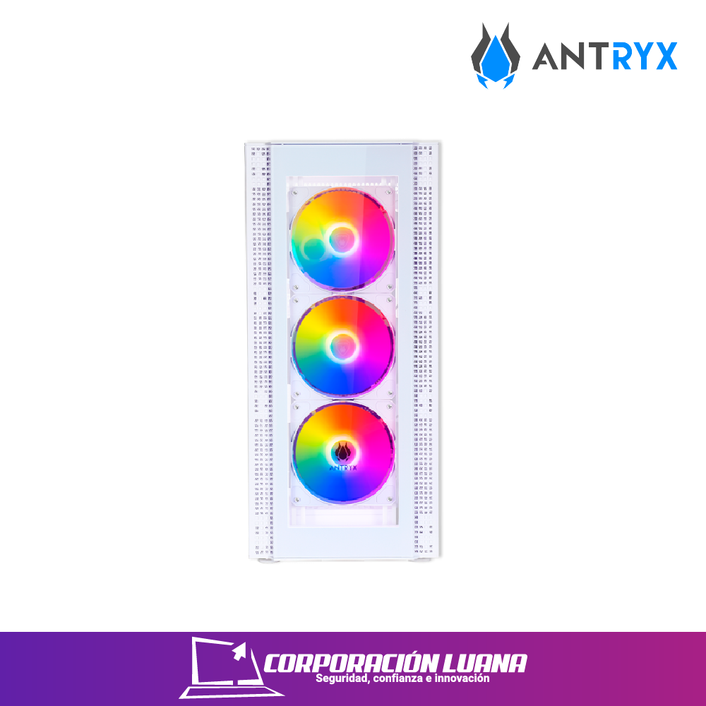 Imagen de CASE ANTRYX RX-260 ( AC-RX260WFR ) S/ FUENTE | BLANCO | X4 FAN | LED FRGB