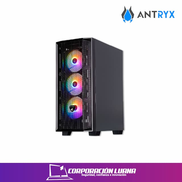 CASE ANTRYX RX-270 ( AC-RX270KFR ) S/ FUENTE | NEGRO | X4 FAN | LED FRGB