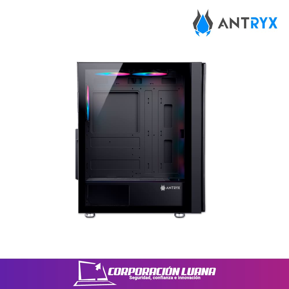 Imagen de CASE ANTRYX RX-260 ( AC-RX260KFR ) S/ FUENTE | NEGRO | X4 FAN | LED FRGB