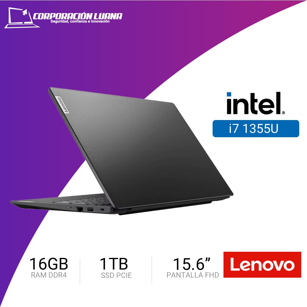 Imagen de LAPTOP LENOVO V15 G4 INTEL I7 1355U ( V15 G4 IRU I7 ) RAM 16GB | SSD 1TB | 15.6" FHD | GRAFICA INTEGRADA | FREE OS ( 83A100ESLM )