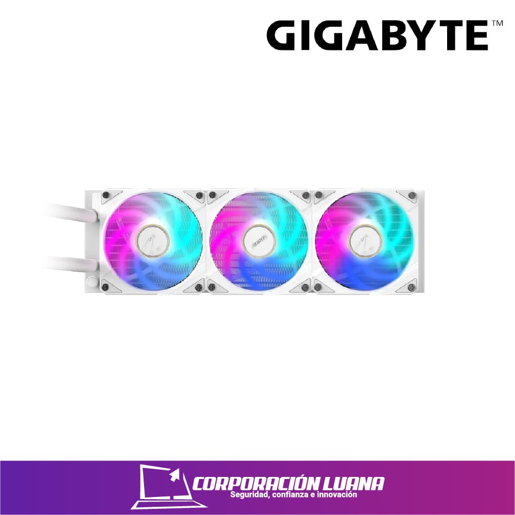 Imagen de REFRIGERACION LIQUIDA AORUS WATERFOCE X II 360 ICE ( GP-AORUSWATERFORCEXII360I ) BLANCA | AMD | INTEL