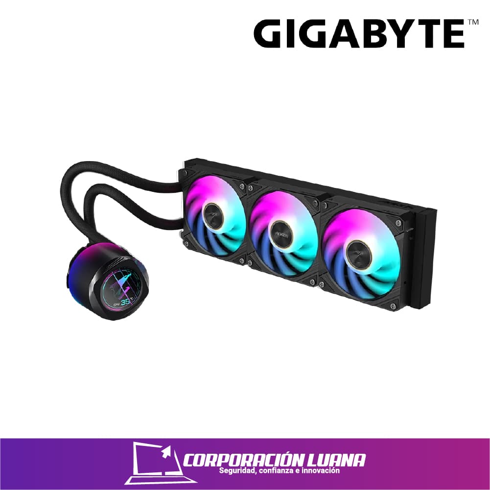 Imagen de REFRIGERACION LIQUIDA AORUS WATERFOCE X II 360 ICE ( GP-AORUSWATERFORCEXII360 ) NEGRO | AMD | INTEL