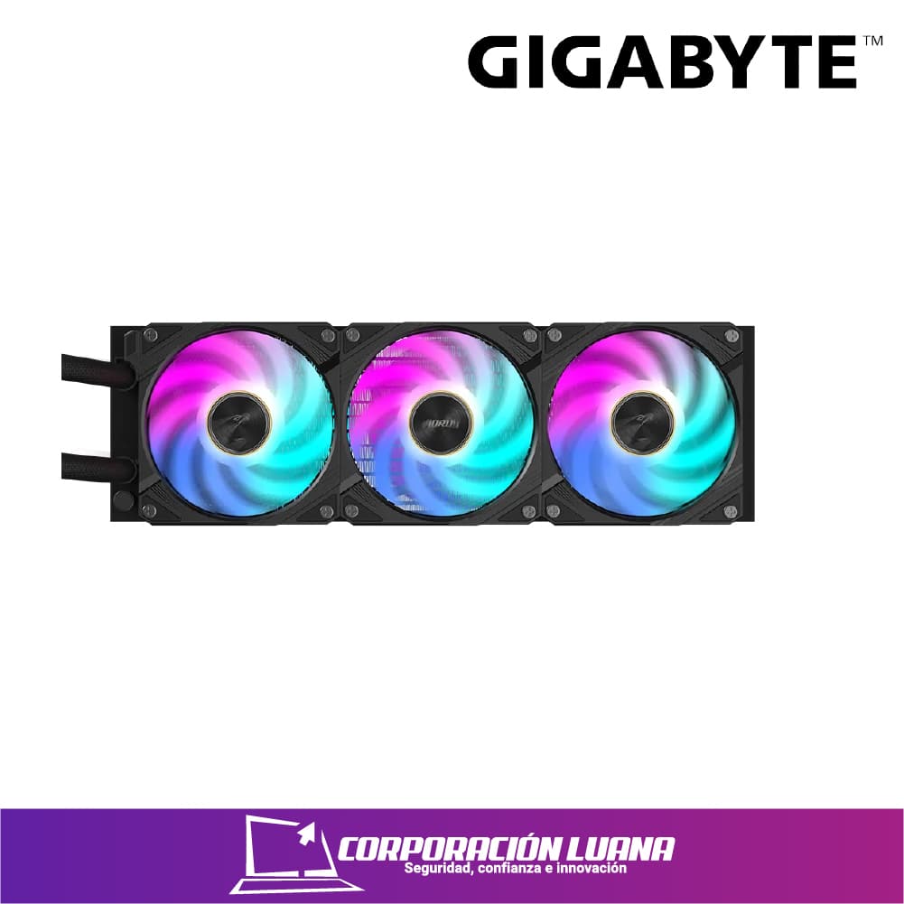 Imagen de REFRIGERACION LIQUIDA AORUS WATERFOCE X II 360 ICE ( GP-AORUSWATERFORCEXII360 ) NEGRO | AMD | INTEL