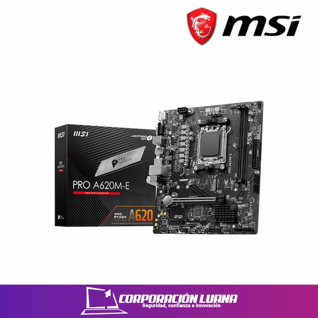 MOTHERBOARD MSI PRO A620M-E, CHIPSET AMD A620, SOCKET AM5, HDMI, VGA, MATX DDR5  ( PRO A620M-E)