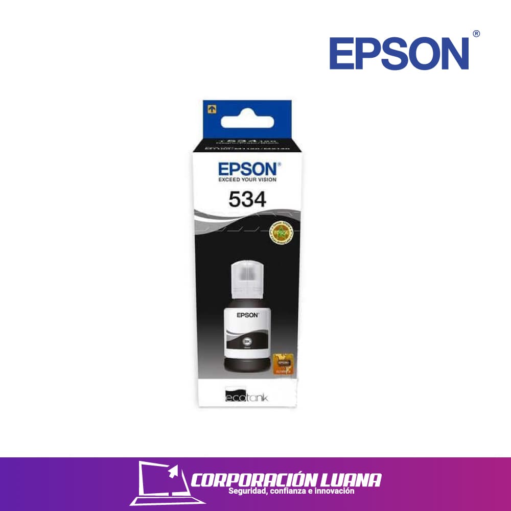 Foto del producto TINTA EPSON T534120 P/ M1100/ 1120/ 1180/ 2140/ 2170/ 3170/ 3180 NEGRO