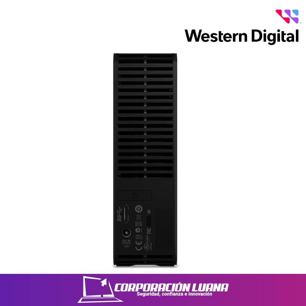 Imagen de DISCO DURO EXTERNO WESTERN DIGITAL 18TB ELEMENTS DESKTOP ( WDBWLG00180HBK-NENS ) NEGRO | 3.5 | USB 3.0