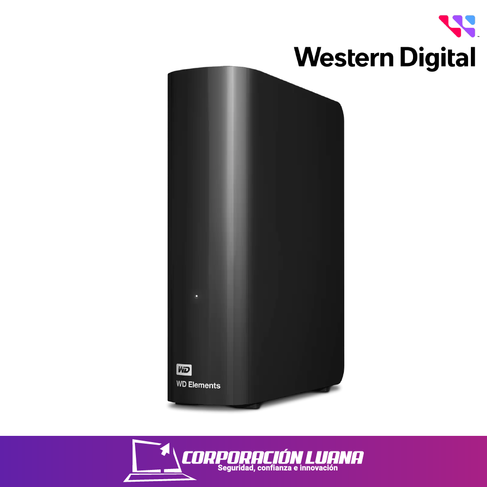 Foto del producto DISCO DURO EXTERNO WESTERN DIGITAL 18TB ELEMENTS DESKTOP ( WDBWLG00180HBK-NENS ) NEGRO | 3.5 | USB 3.0